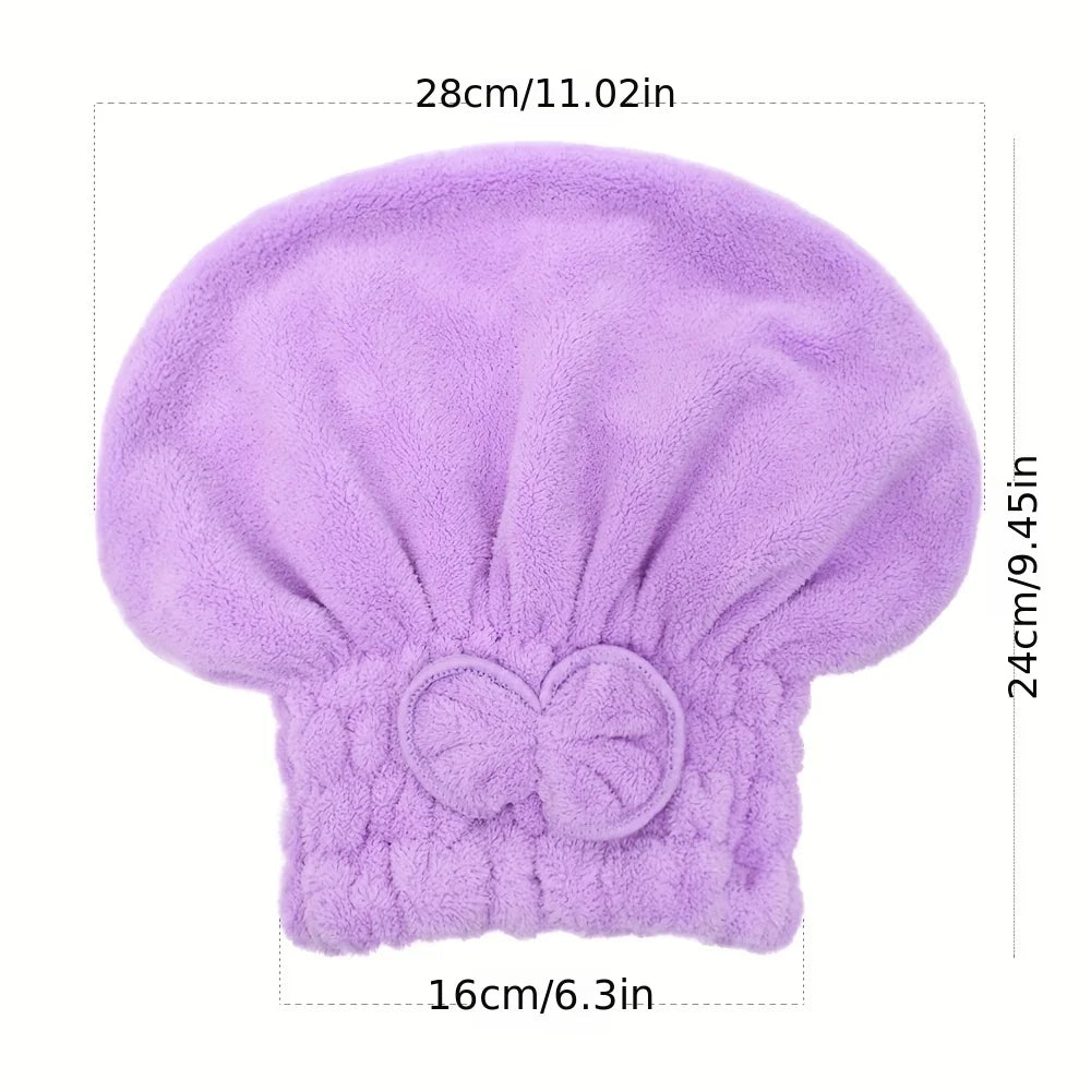 Microfiber Hair Drying Cap – Soft, Fast-Drying Turban Wrap
