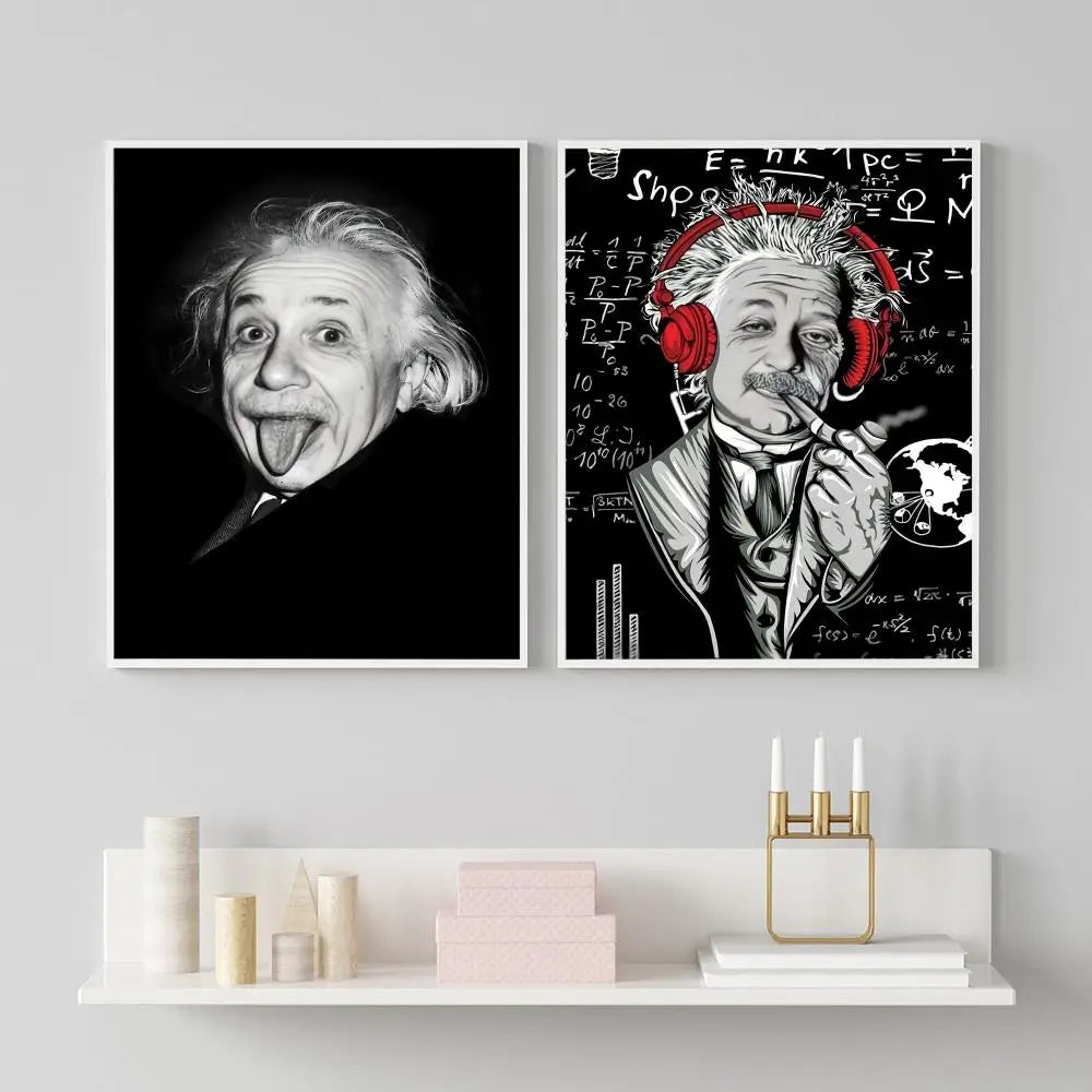 Albert Einstein HD Waterproof Self-Adhesive Wall Art Poster