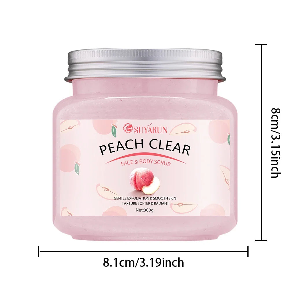 SUYARUN Peach Sugar Scrub – Shea Butter Body Polish 300g