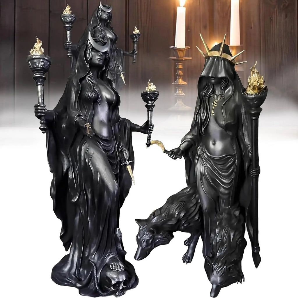 Hekate Niktipolos Goddess Figurine | Pagan Altar Sculpture