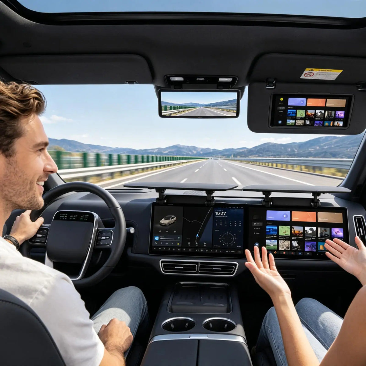 Car GPS Sun Shade – Anti-Glare Dashboard Screen Cover