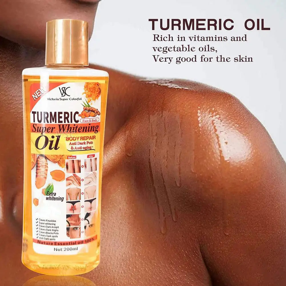 Turmeric Whitening Body Oil 200ml – Dark Spots & Anti-Aging
