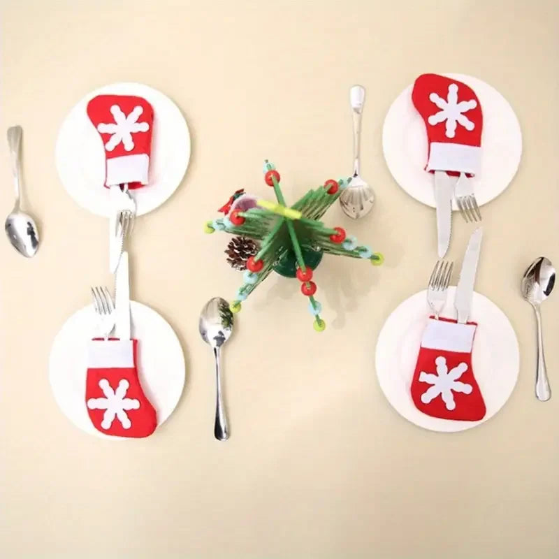 Christmas Stocking Tableware Holders 12–60pcs | Xmas Decor