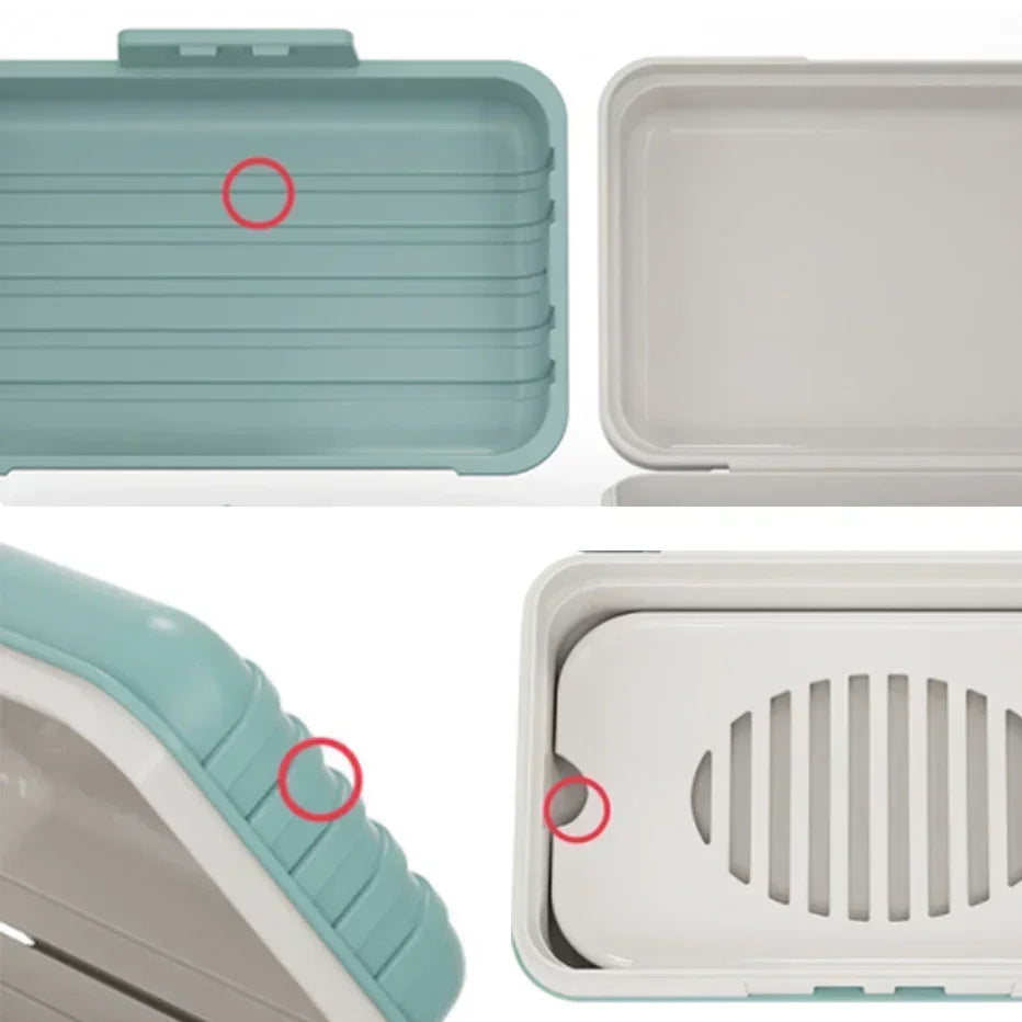 Plastic Soap Dish with Lid | Travel & Home Soap Box 2/3 Pack