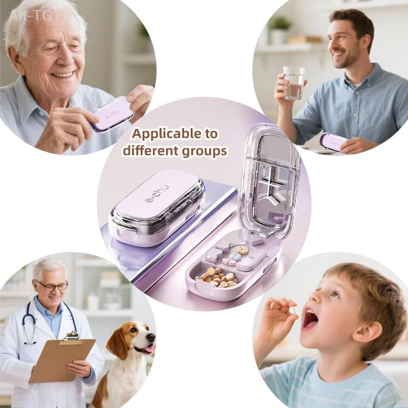 3-in-1 Pill Cutter & Tablet Splitter with Organizer