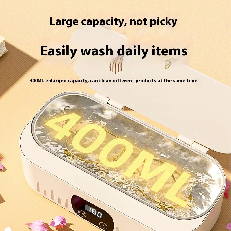 HOMEFISH Mini Ultrasonic Cleaner for Glasses & Jewelry | 18W