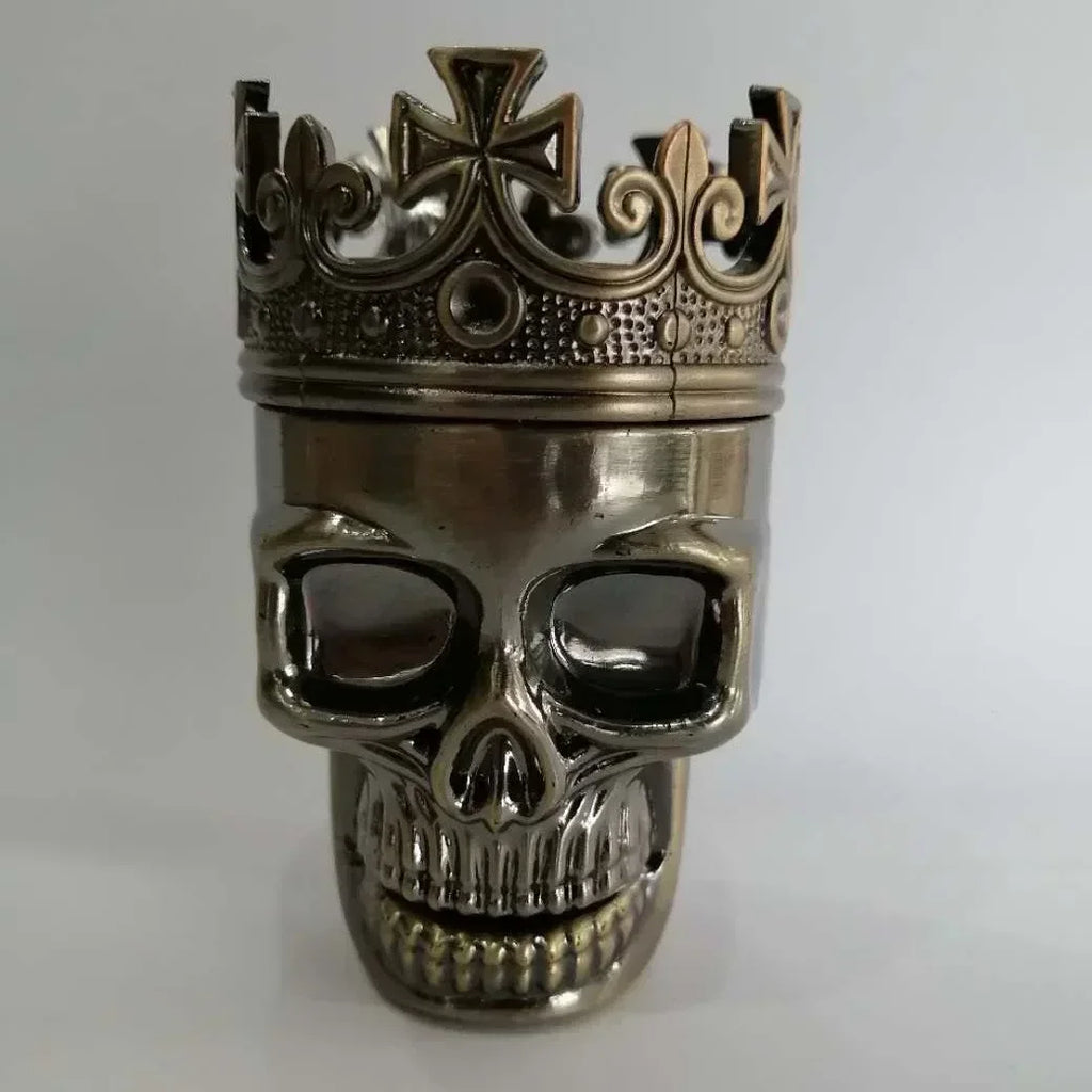 Skull Herb Grinder 3-Layer Mini Spice Crusher | Bronze