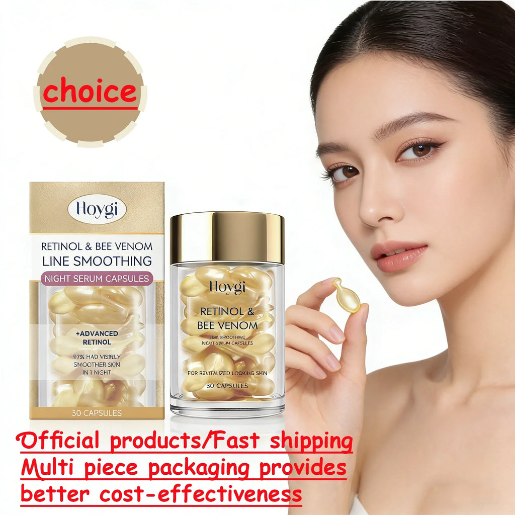 Hoygi Retinol & Bee Venom Night Serum Capsules | Anti-Aging