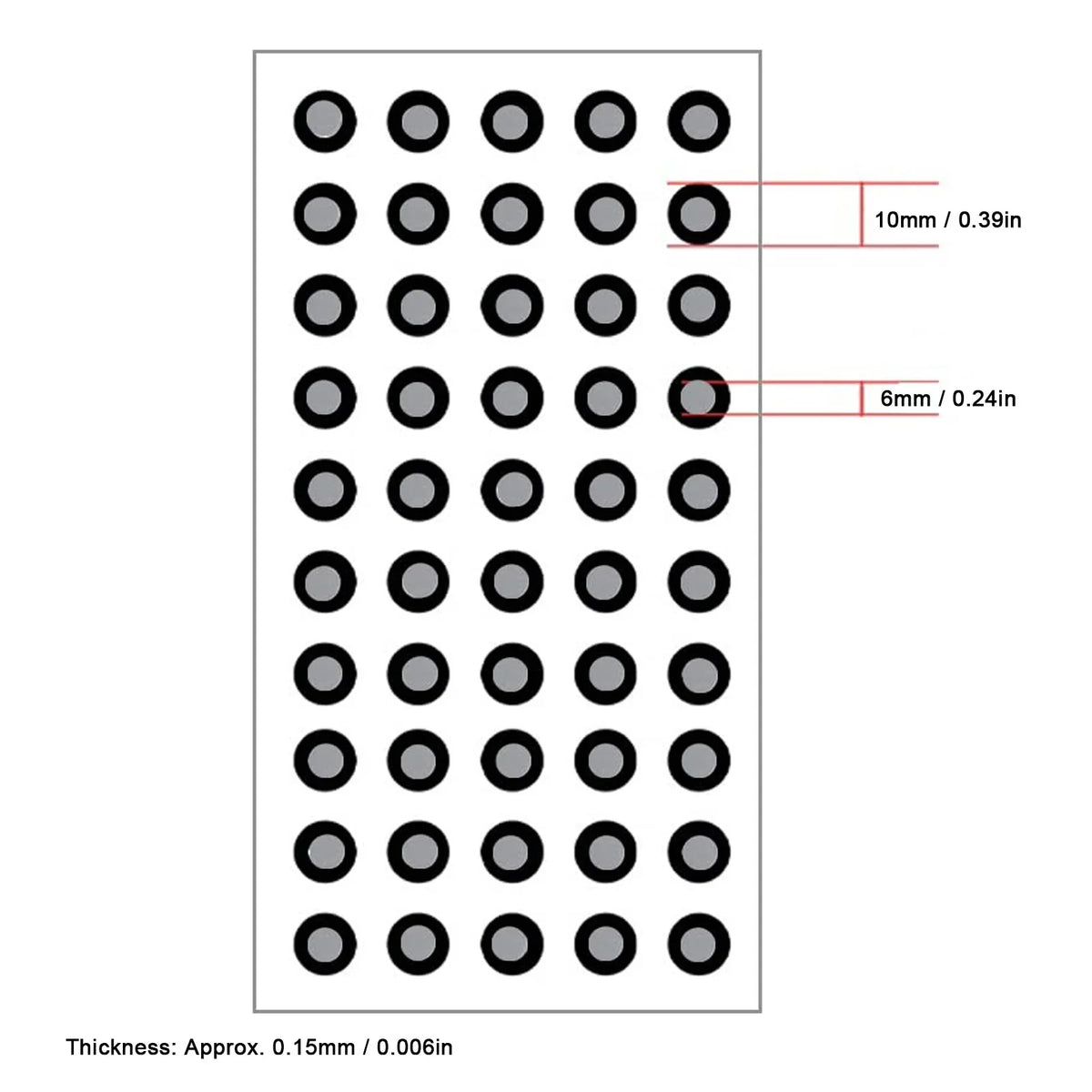 1000 Pcs 3D Scanning Markers 6mm ID 10mm OD Reflective Dots