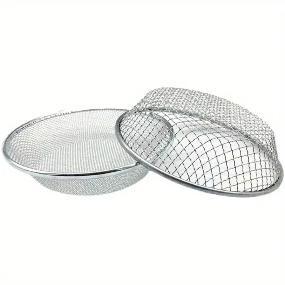 13.78" Stainless Steel Round Soil Sifter | Dual Mesh Garden Sieve