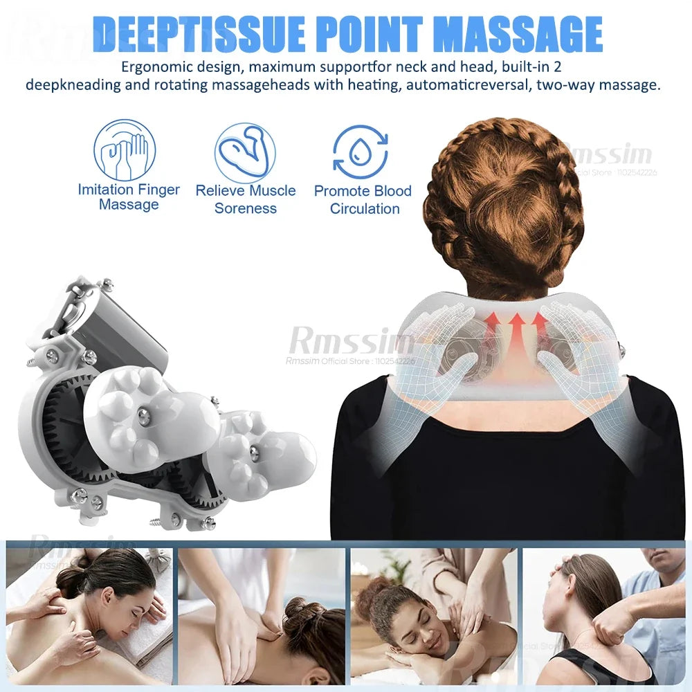 U-Shape Electric Neck Massager | Heat, Vibration & Kneading