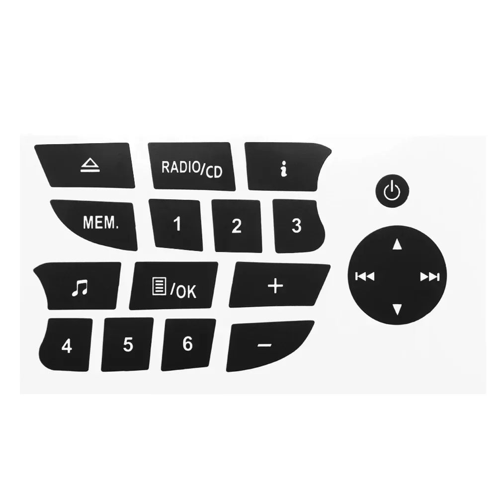 Car Button Repair Stickers CD Radio Audio Decals Twingo Renault Clio