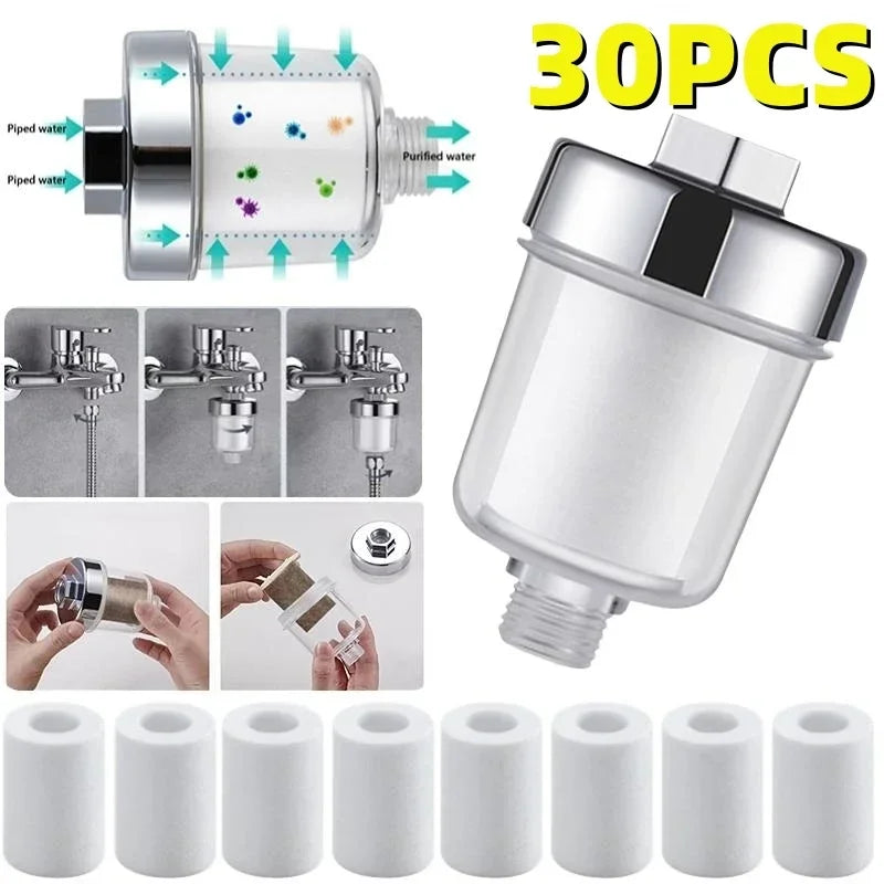 Universal Shower & Faucet Water Filter | 5-Micron PP Cotton