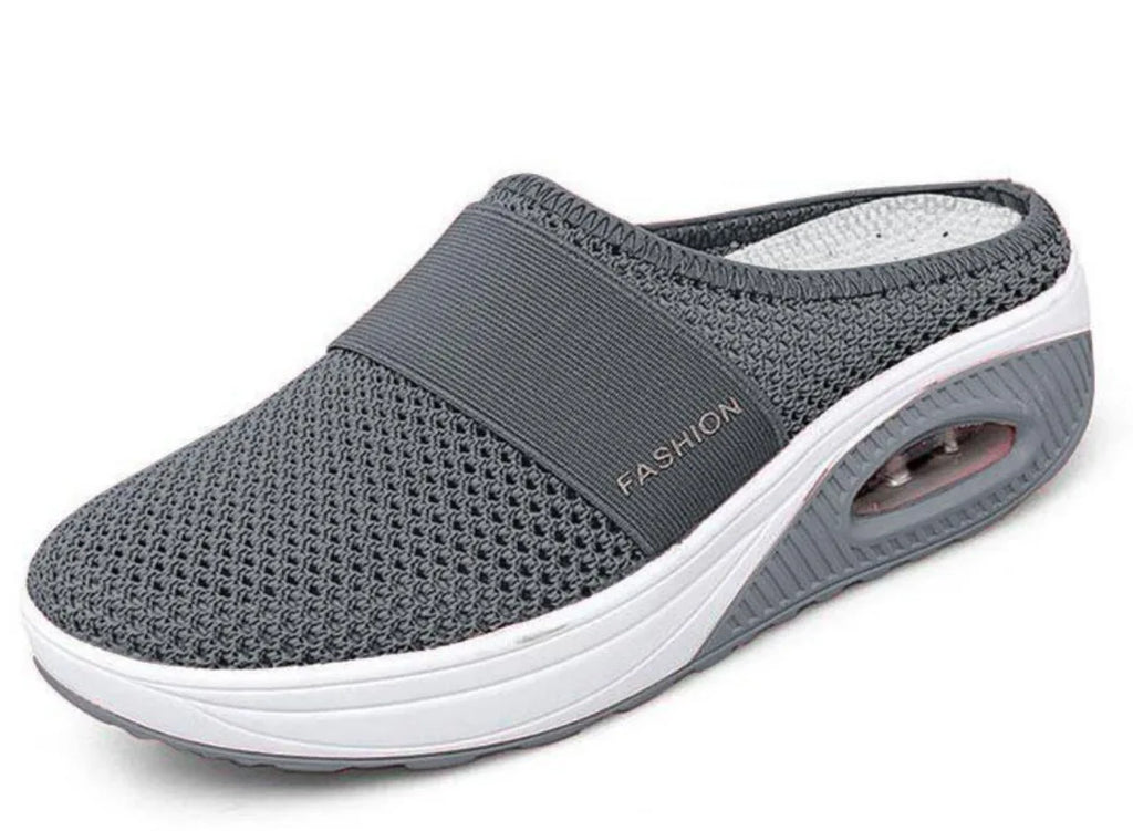 Women's Mesh Mule Slippers – Slip-On Flat Shoes Sizes 5–14
