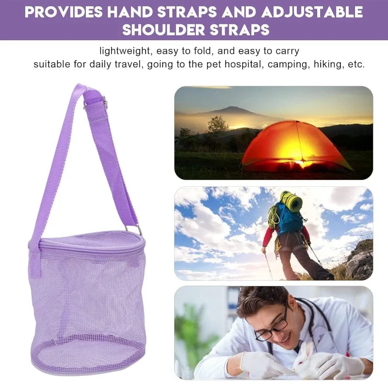 Colorful Mesh Beach Bag – Foldable Shell & Toy Storage