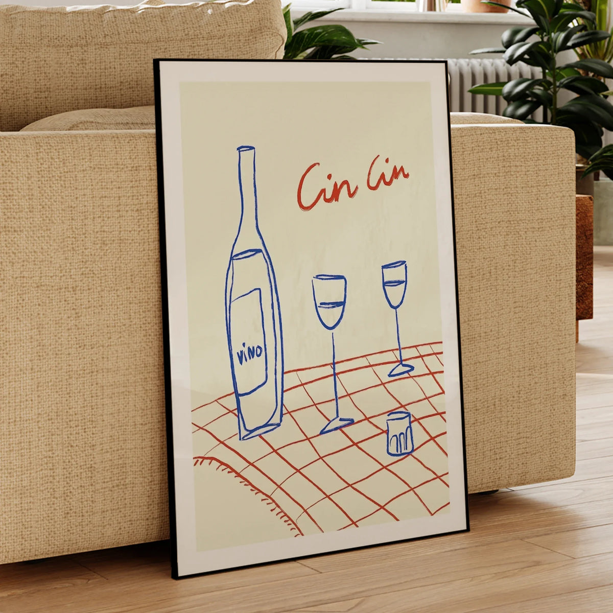 Wine Canvas Wall Art Print | Kitchen & Living Room Decor