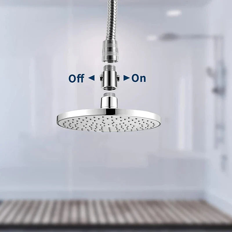 ABS Shower Head Stop Valve – One-Button Water Flow Controller