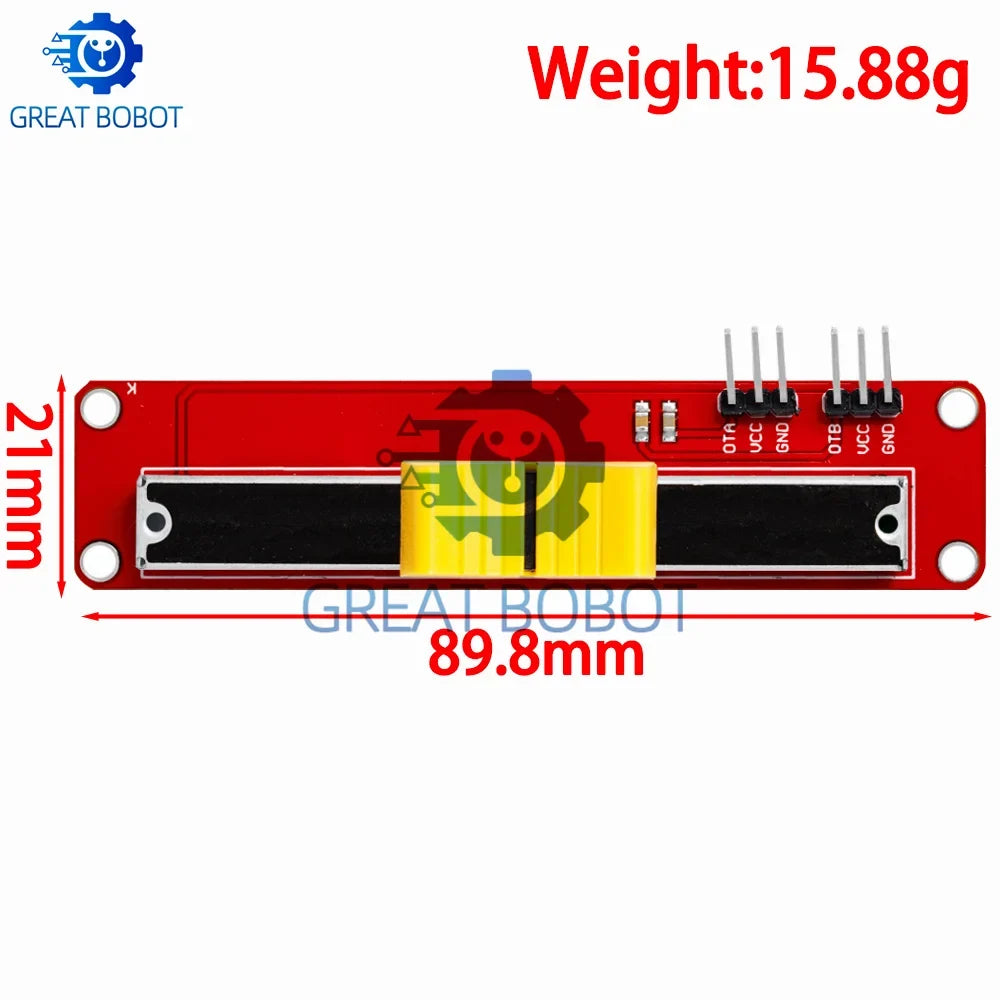 10K Linear Slide Potentiometer Dual Output Module for Arduino