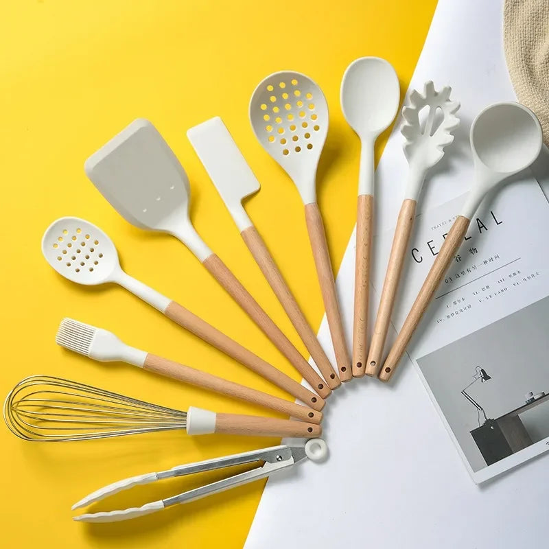 Silicone Kitchen Utensils Set – Non-Stick Spatula & Beater
