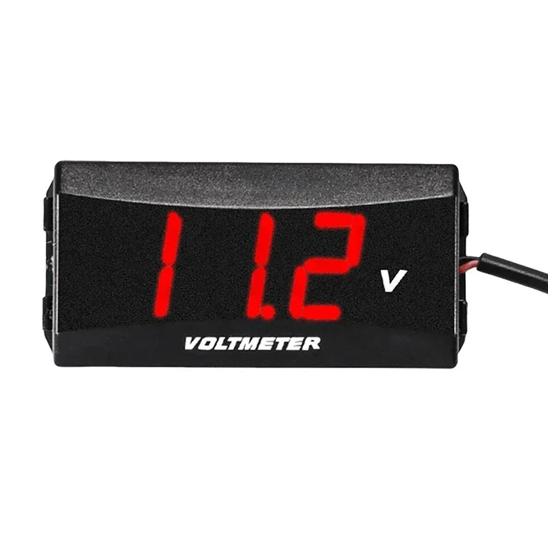 Car Audio Gauge LED Display 12V Meter Waterproof Voltage DC 12-60V