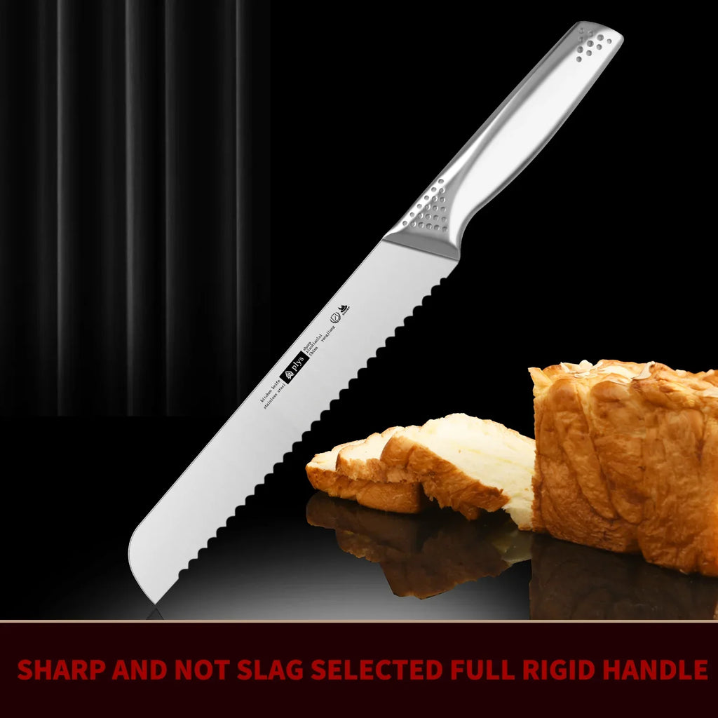 PLYS Stainless Steel Bread Knife – Cake, Fruit & Baking Slicer