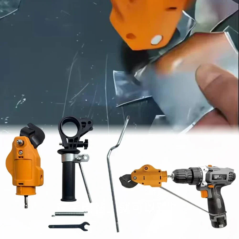 Drill-to-Shear Attachment – Electric Drill Sheet Metal Cutter
