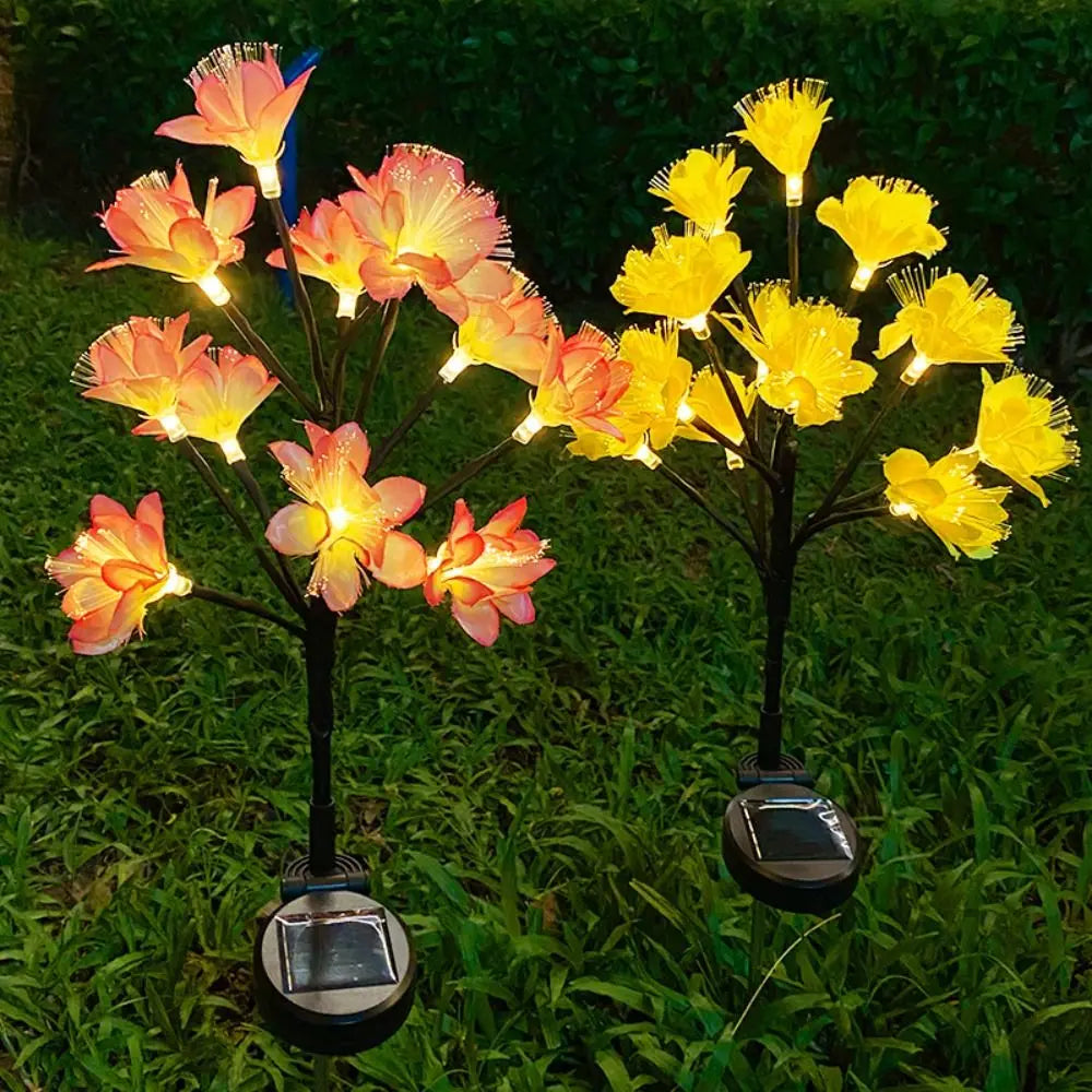 Solar Camellia LED Garden Stake Light | Outdoor Landscape Decor
