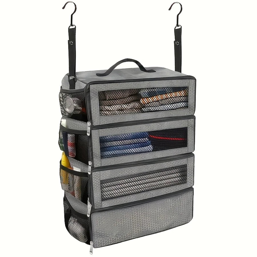 Hanging Suitcase Organizer | Collapsible Packing Cubes