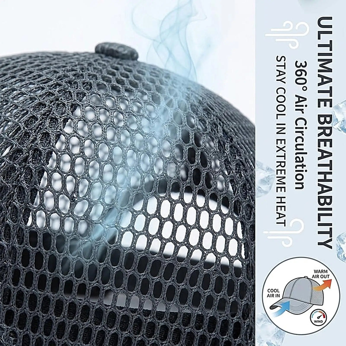 Mesh Baseball Cap – Breathable Unisex Dad Hat for Outdoors