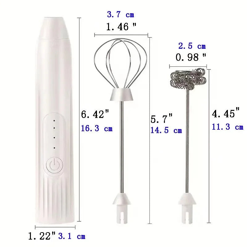 Electric Milk Frother & Egg Beater – 3-Speed Handheld Mixer