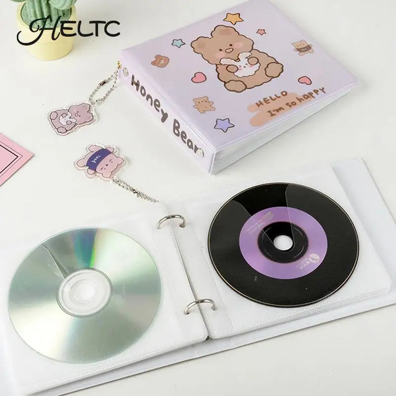 20-Capacity Cute Bear Hard CD/DVD Case Organizer | Portable