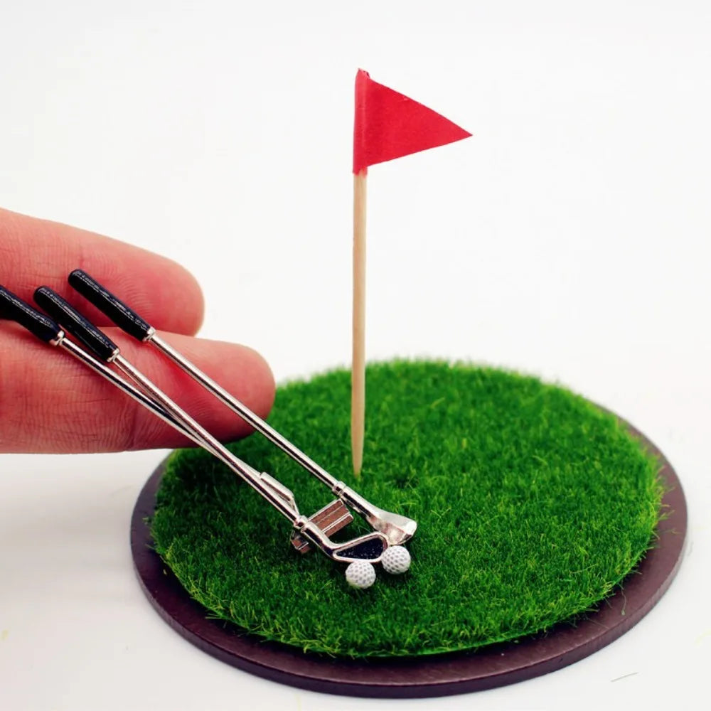 Miniature Golf Club Set 7Pcs – 1:12 BJD Dollhouse Scene Prop