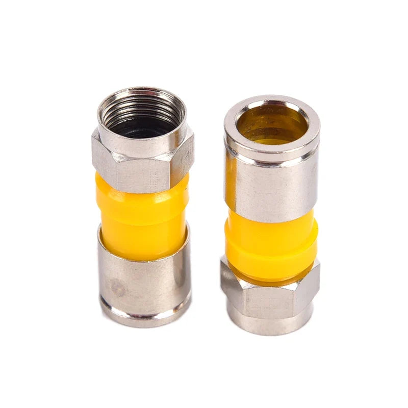 RG6 F-Type Compression Connectors Waterproof Snap Seal 10 Pack