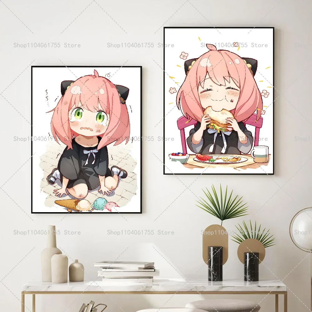 Spy x Family Anya Anime Poster – Waterproof Self-Adhesive Wall Art