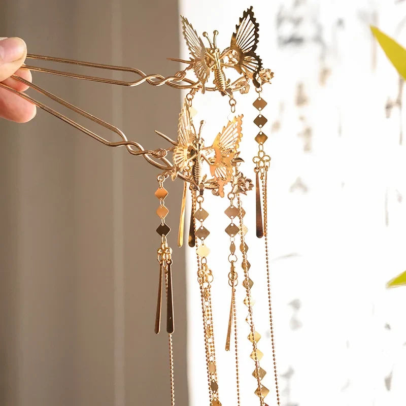 Butterfly Hair Accessories Ancient Hanfu Fairy Flow Su Bu Yao Hairpin