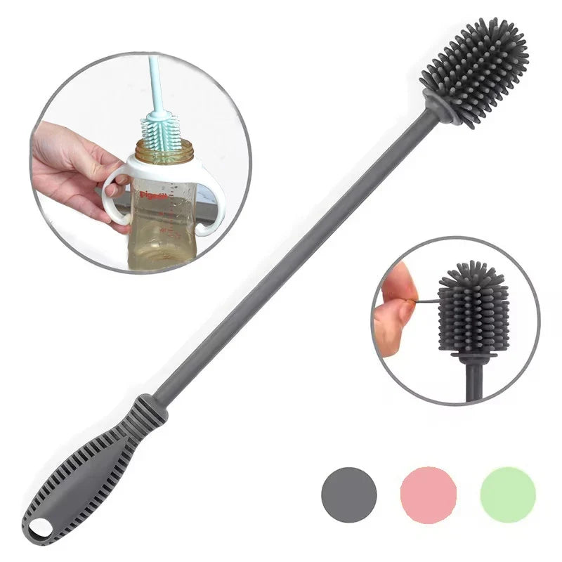 Silicone Baby Bottle Brush Set – Long Handle, BPA-Free