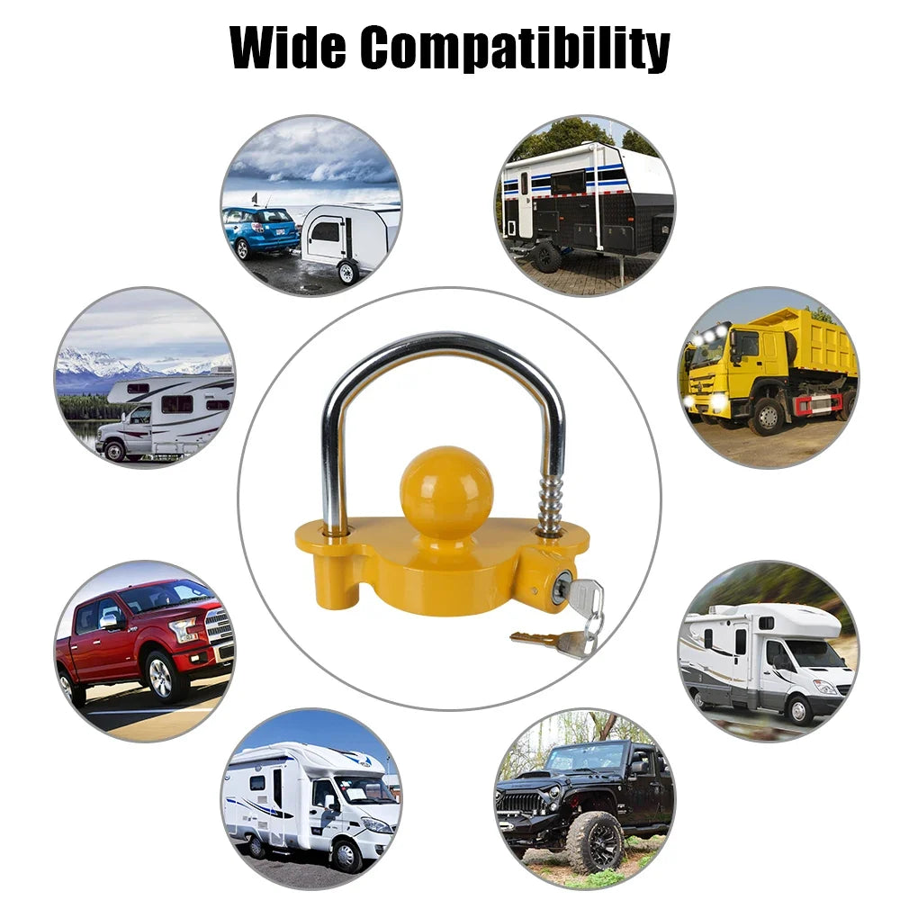 Adjustable Trailer Hitch Lock – Anti-Theft Tow Ball Security