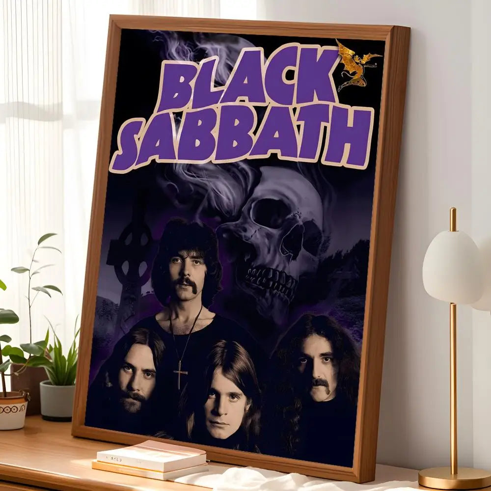 Black Sabbath HD PVC Wall Poster – Self-Stick Waterproof Art