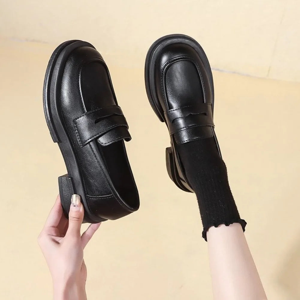Japanese Lolita Platform Loafers – Women's Cosplay Slip-On Shoes