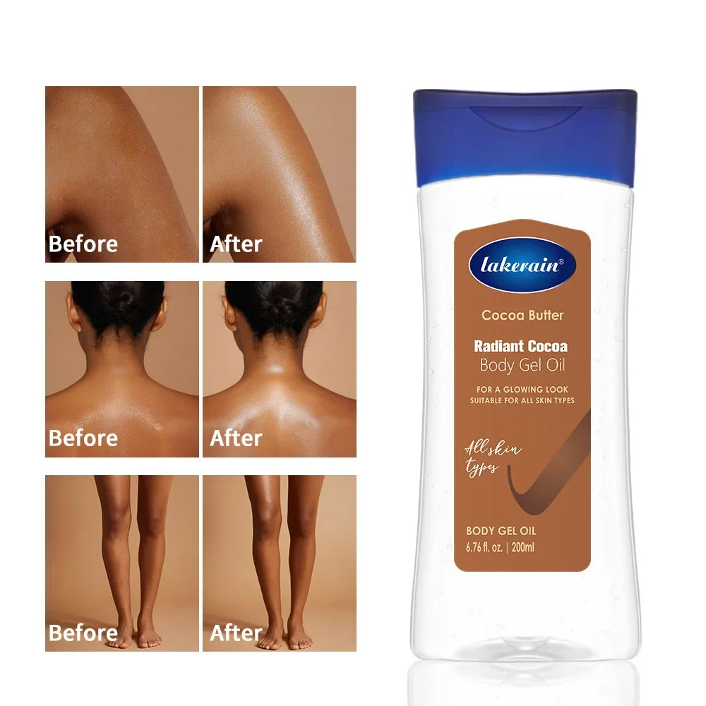 Radiant Cocoa Body Gel Oil – Cocoa Butter & Vitamin E 200ml
