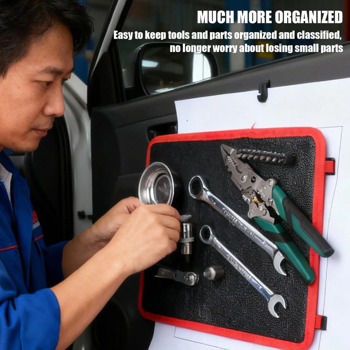 3-Piece Magnetic Tool Mat | Heavy Duty PVC Parts Holder