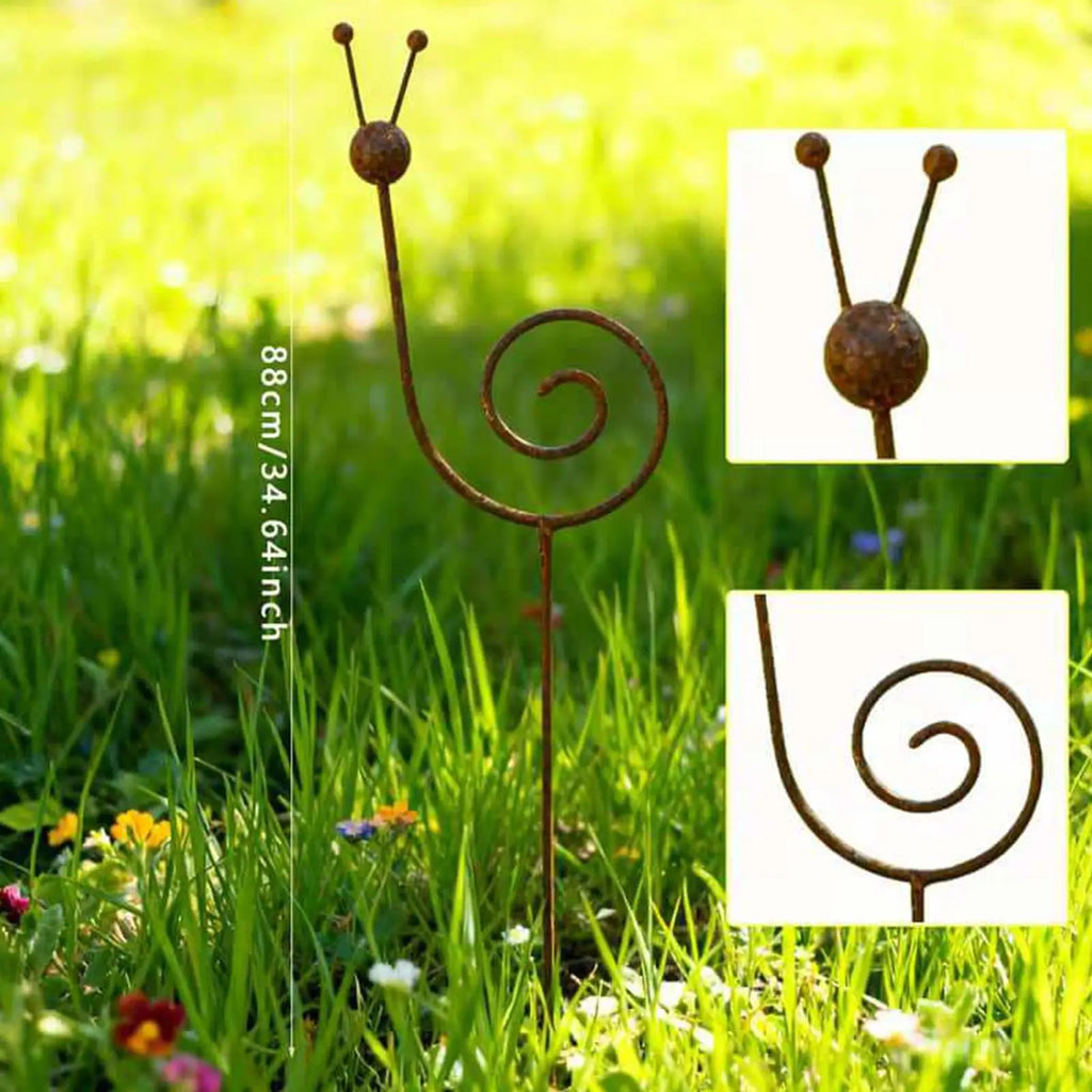 Snail Shape Metal Garden Stakes – Vintage Vine Climbing Support