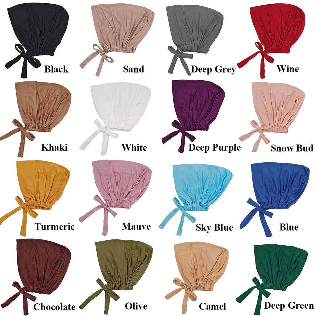 Soft Modal Cotton Inner Hijab Underscarf Cap – Stretchy Bonnet