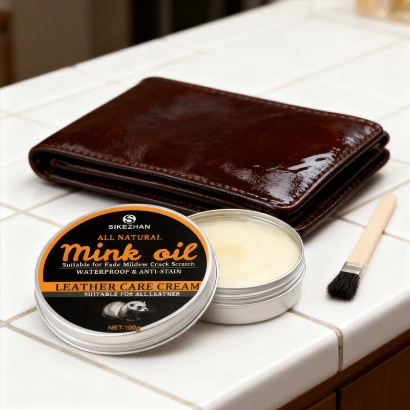 Mink Oil Leather Conditioner & Shoe Polish – 100g/50g Balm