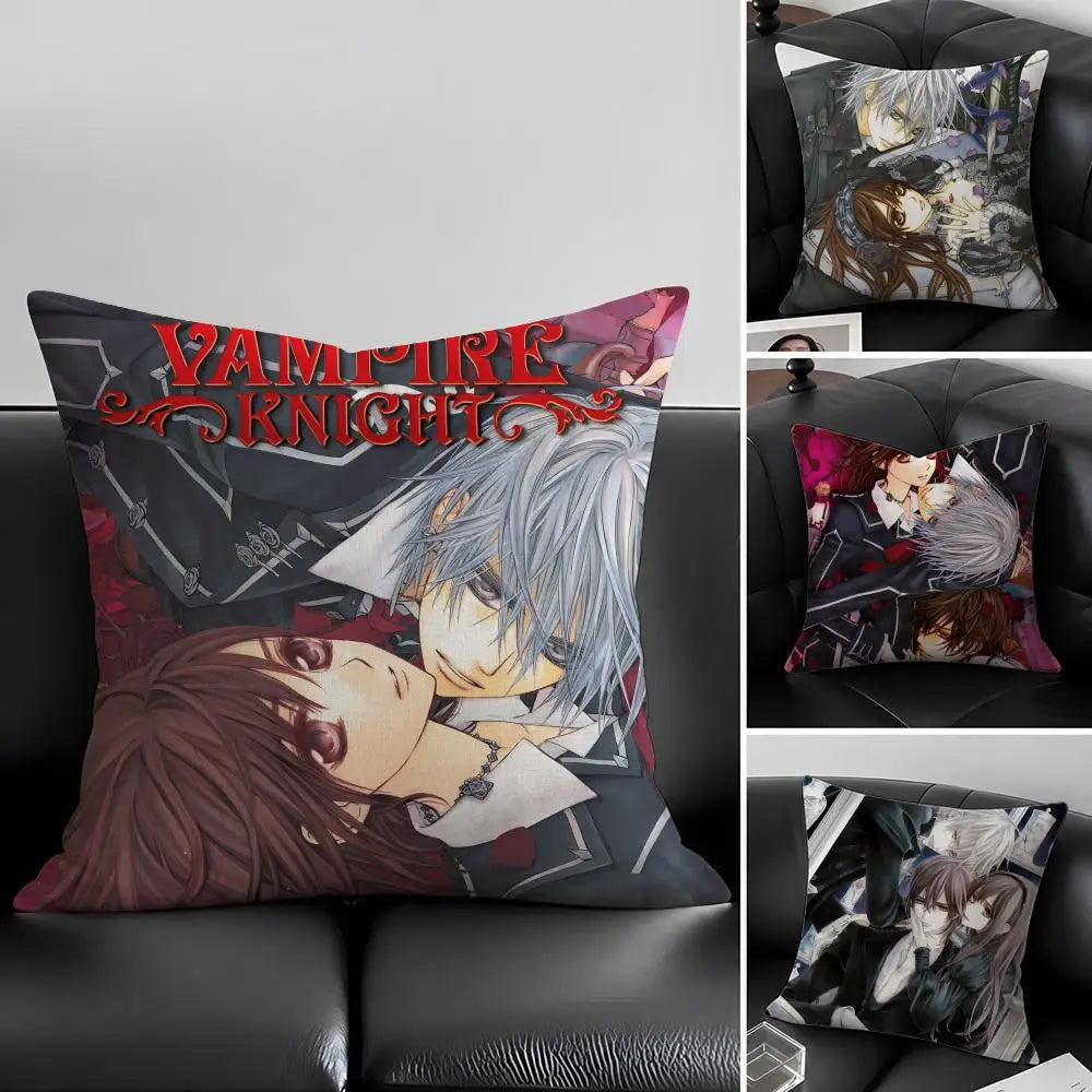 Anime Linen Cushion Cover – Sofa, Bedroom & Chair Pillow Case
