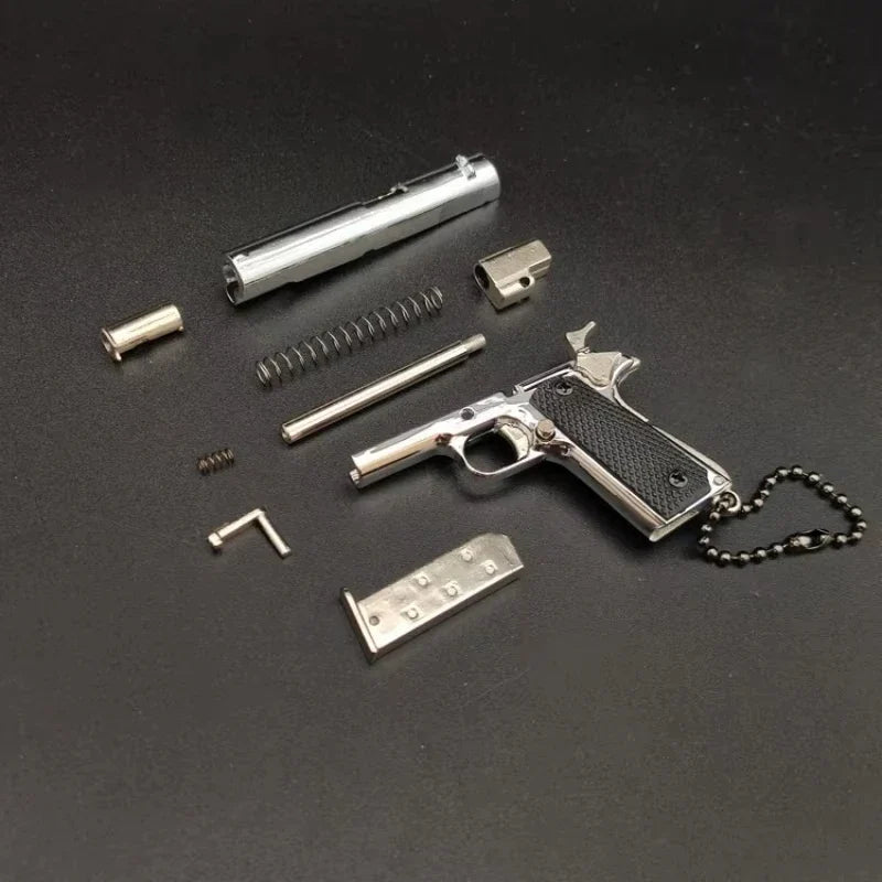 1:3 Scale 1911-Style Alloy Toy Pistol Model Keychain Collectible