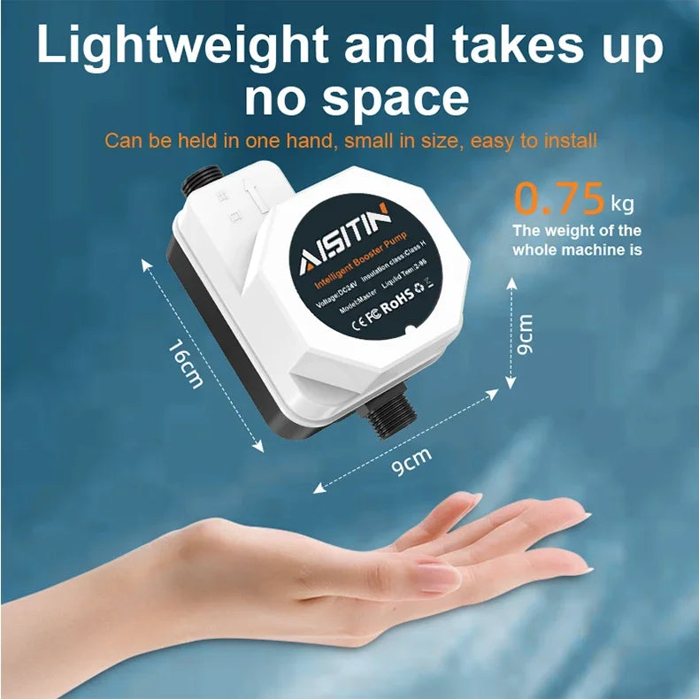 AISITIN 180W 24V Auto Booster Pump for Low Water Pressure Home
