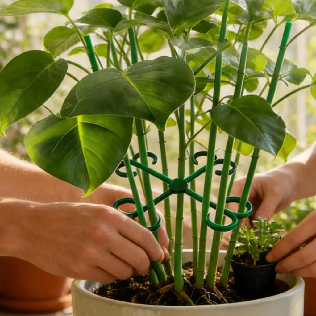 Reusable Double-Hook Plant Support Clips 4-Pack | Garden Stem