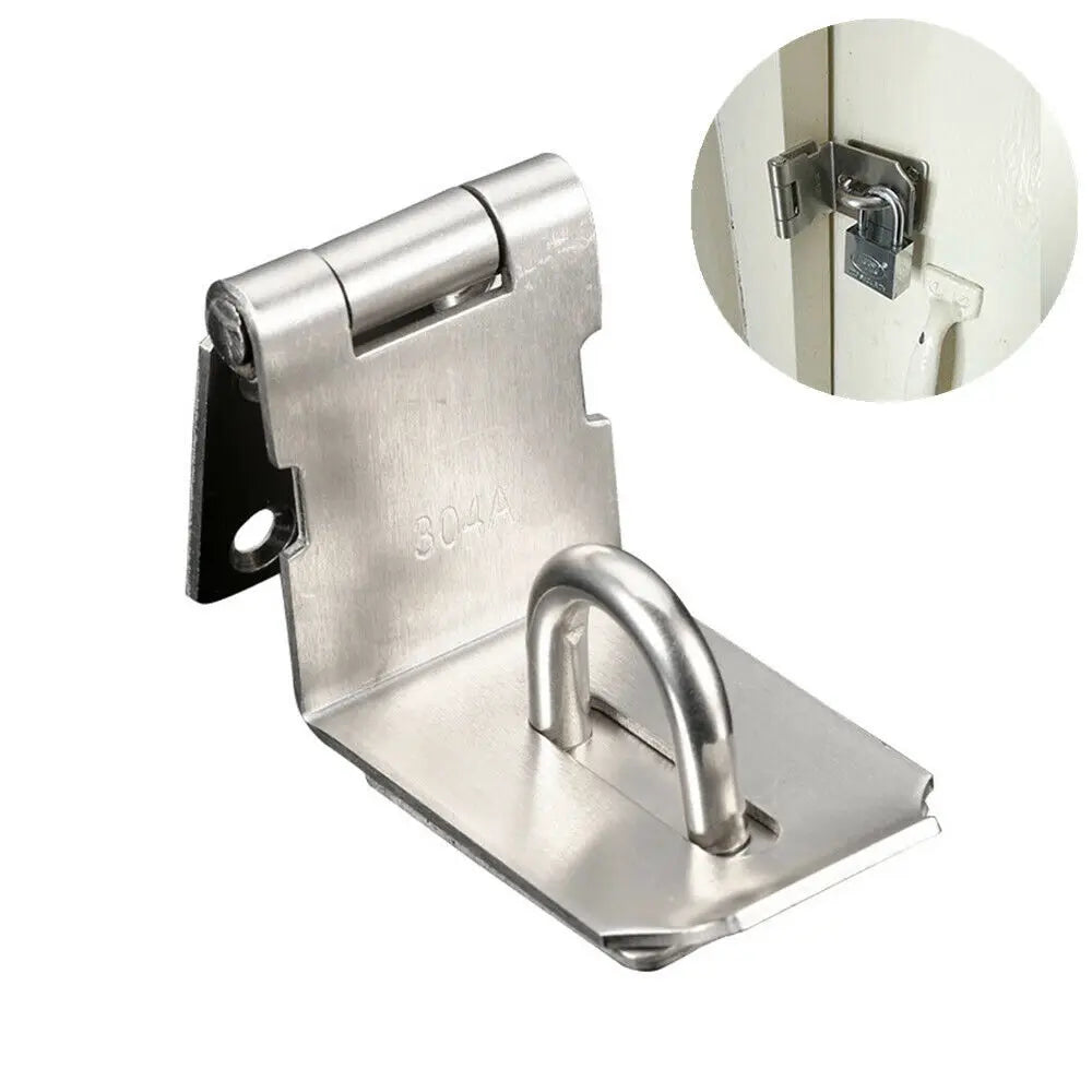 90 Degrees Door Lock Buckle Hasp Staple Gate Shed Latch Plate Clasp