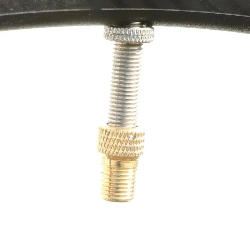 Copper Golden Bike Tire Valve Adapter – F/V to A/V Converter